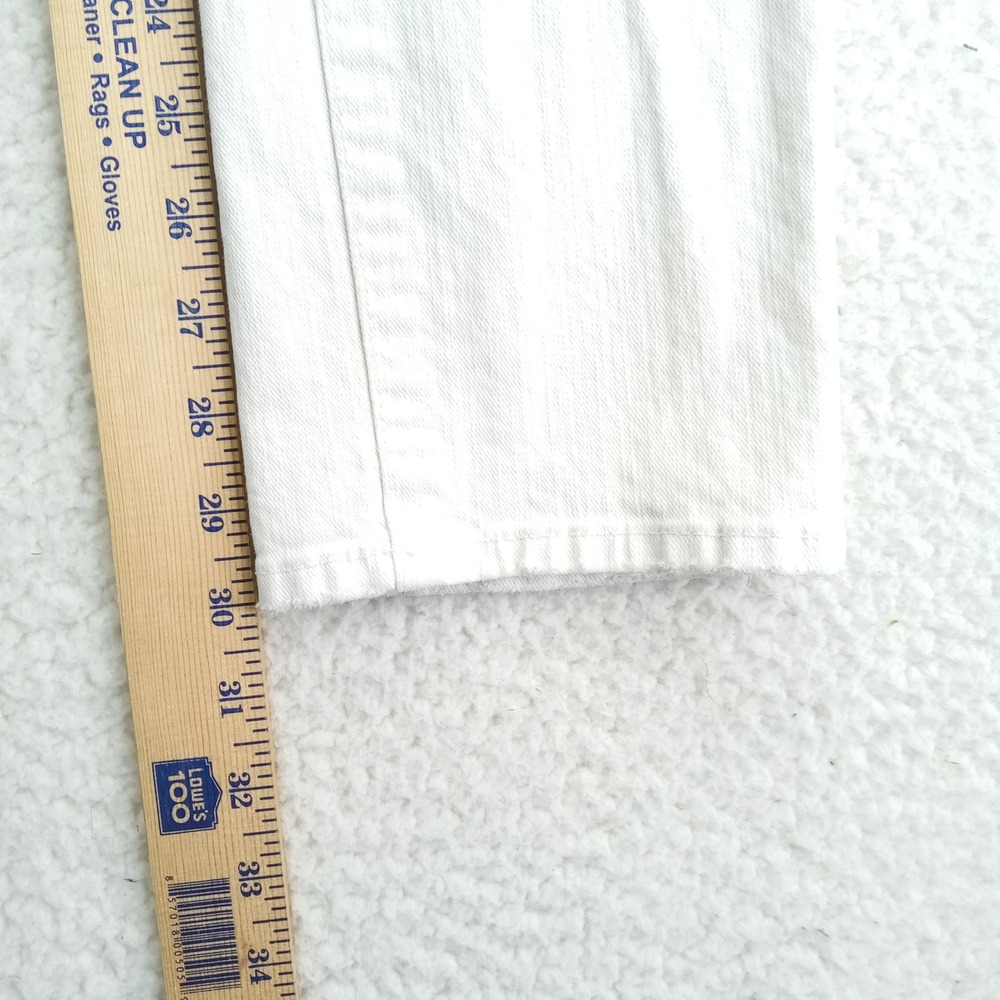 American Eagle Skinny 77 White Denim Jeans Womens Sz 8 Regular Low Rise Stretch - Picture 8 of 10